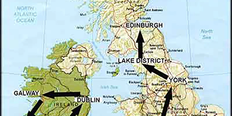 UK tour map