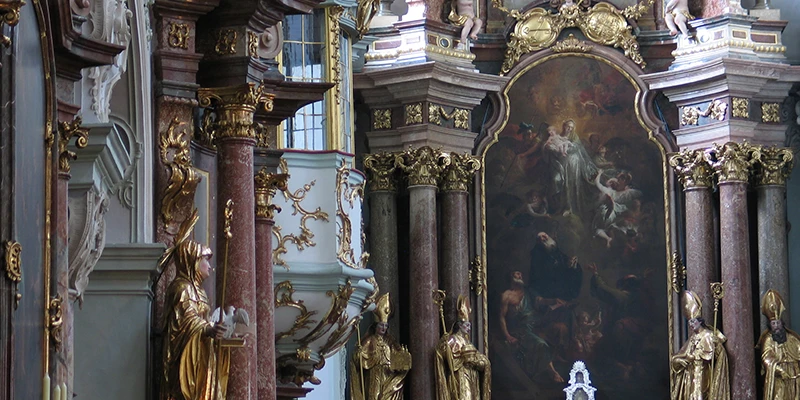 St. Peter's Church interior with Baroque decoration