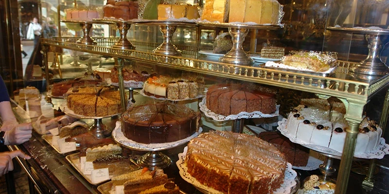 Demel pastry shop display window