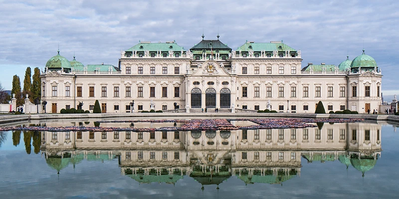 Vienna cityscape with historic rooftops