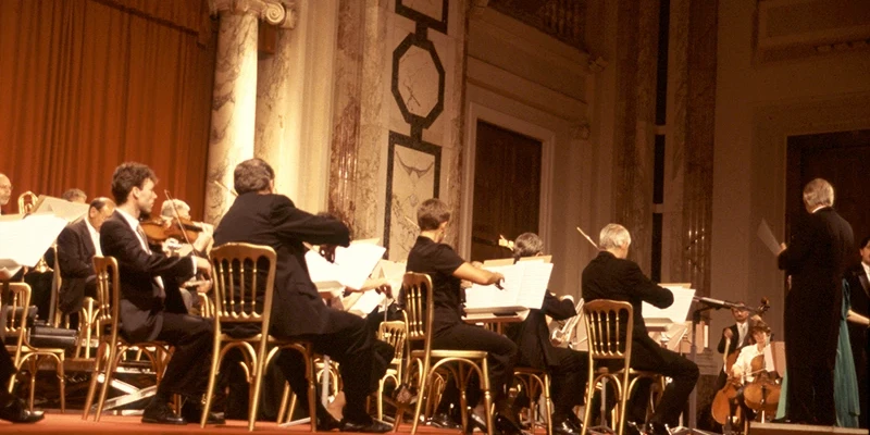 Mozart concert with performers in period costumes