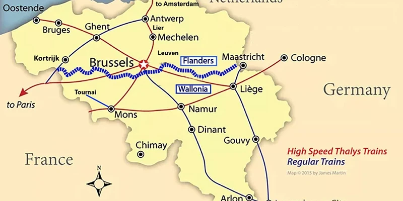 Belgium train map