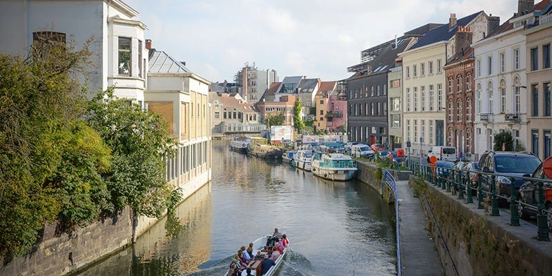Whereas here in Ghent, it's a mix of locals and