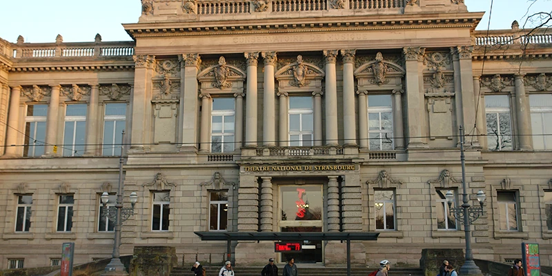 The classical facade of the Palais Rohan in Strasbourg