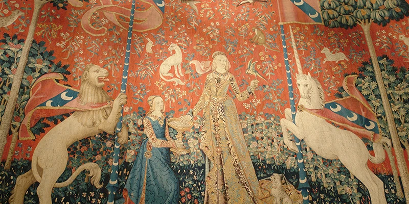 The Lady and the Unicorn tapestry at the Musée de Cluny, Paris