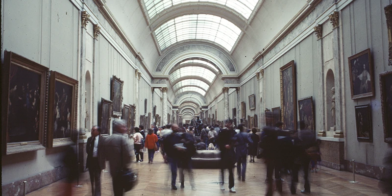 The Grand Gallery of Italian painting at the Louvre, Paris
