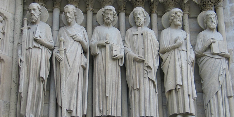 The west front of Notre-Dame cathedral, Paris