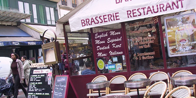 The pedestrian streets of Les Halles, Paris