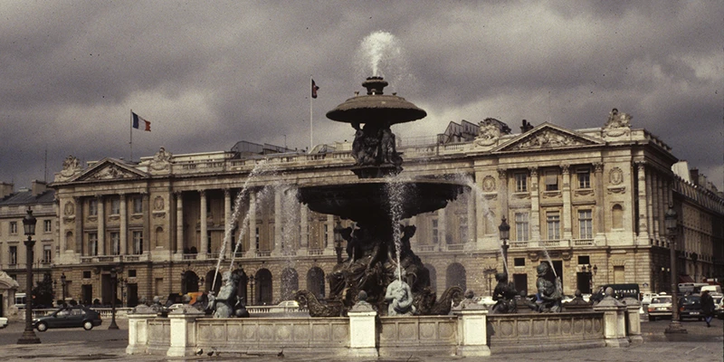 A fountain in the Place de la Concorde, Paris