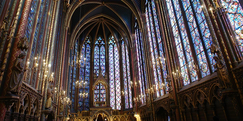 The upper chapel of the Sainte-Chapelle, Paris