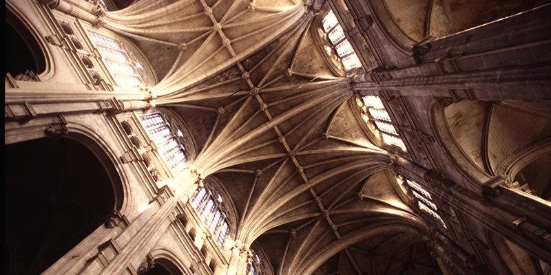 The Gothic vaulting of Saint-Eustache at Les Halles, Paris