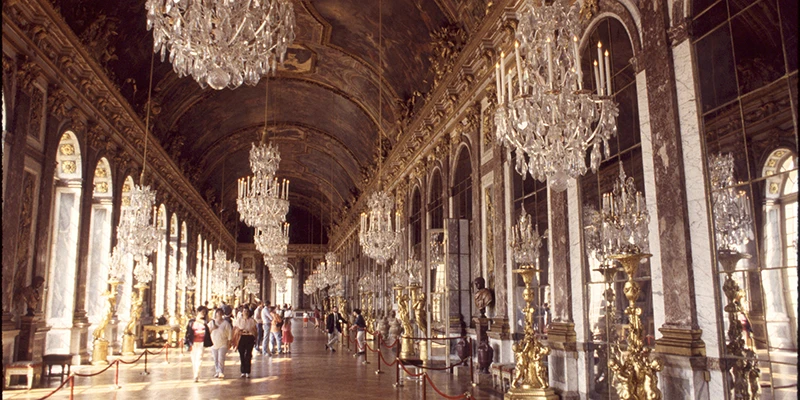 The Hall of Mirrors at the Palace of Versailles