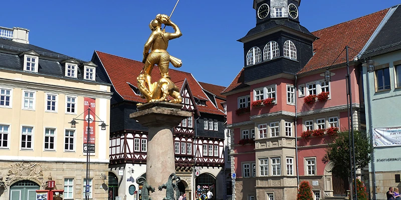 Eisenach market square and St. George's Church