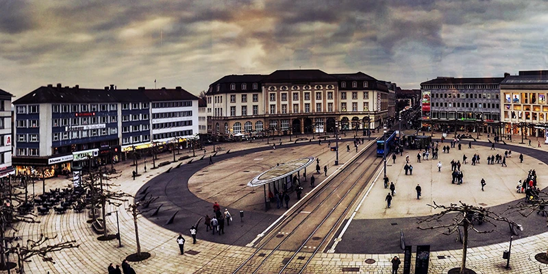 pedestrian shopping street in central Kassel