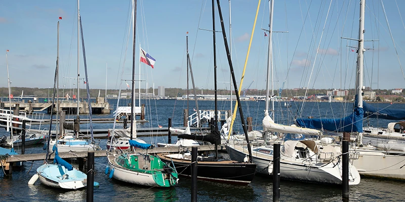 Kiel Fjord with sailboats