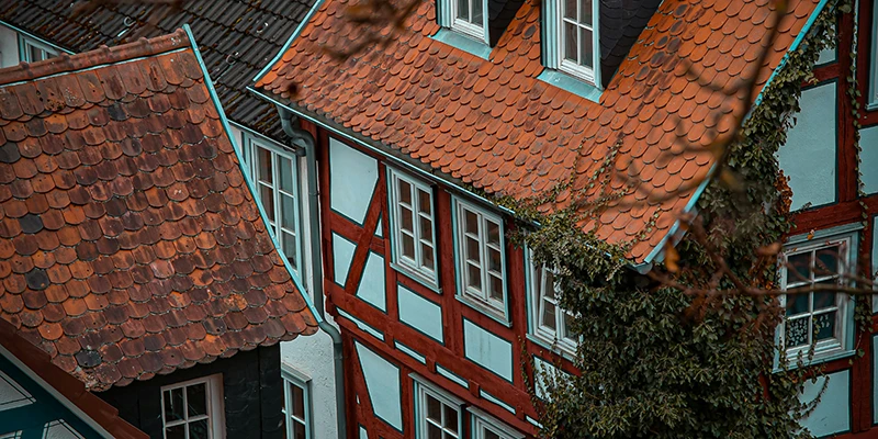 view over Marburg rooftops from the castle