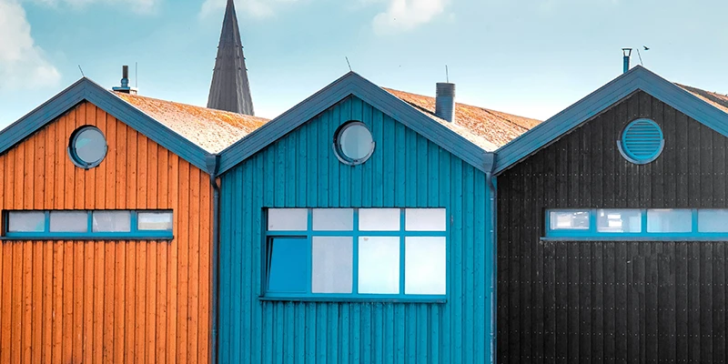 colorful beach houses