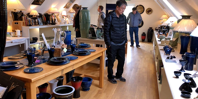 Louis Mulcahy pottery workshop and shop