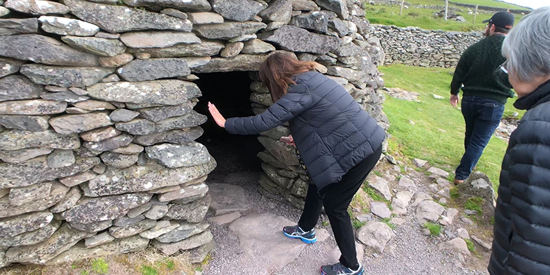 Stone dome dwellings on the Dingle Peninsula
