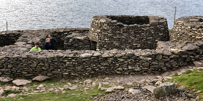 Cluster of beehive huts on the Dingle Peninsula