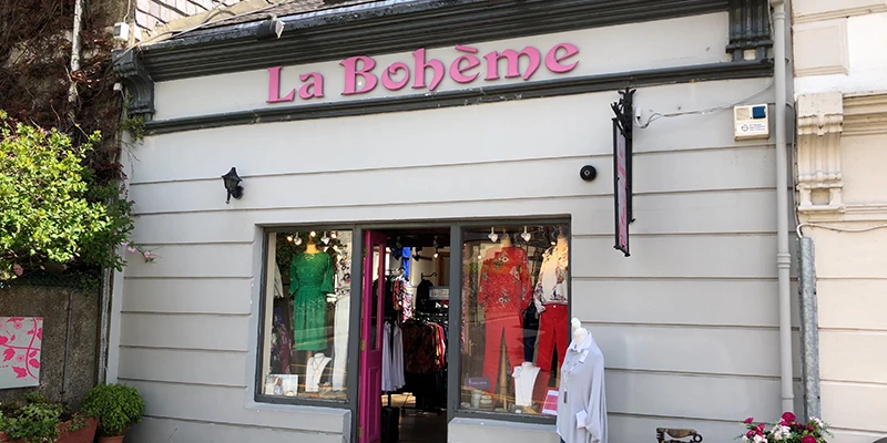 La Bohème boutique window display in Dingle