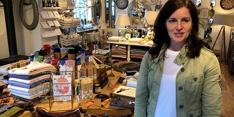 Handmade Irish crafts on display at the Coach House