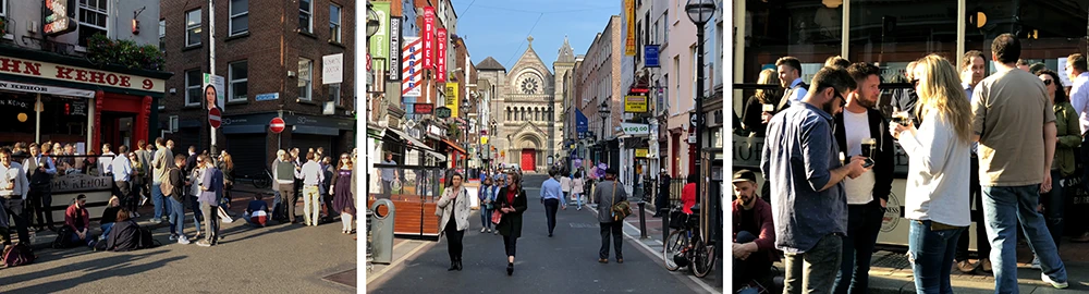 Anne Street South and Duke Street in Dublin
