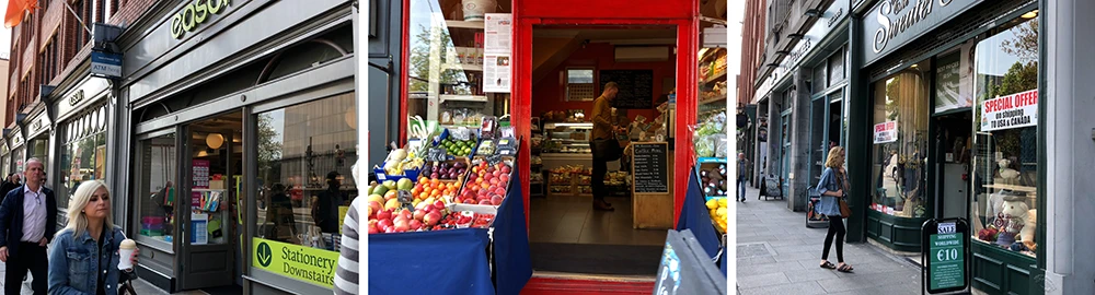 Nassau Street is lined with a big variety of shops