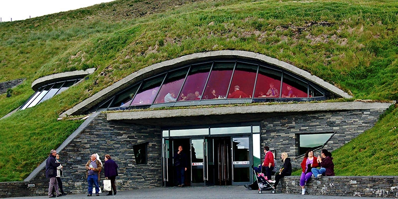 Cliffs of moher new visitor centre built into hillside entrance geograph org uk