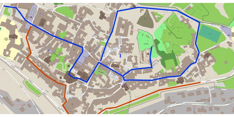 Bergamo walks map