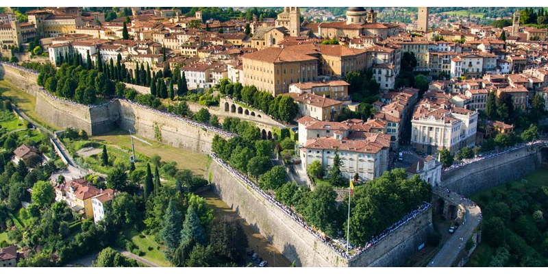 Bergamo aerial view
