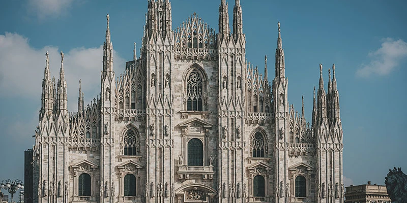 Milan cathedral spires