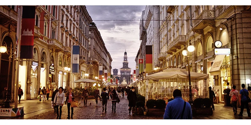 Milan fashion district