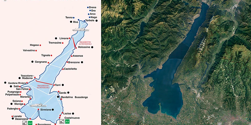Lake Garda ferry map