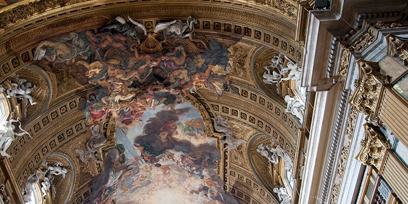 Il Gesu ceiling mural