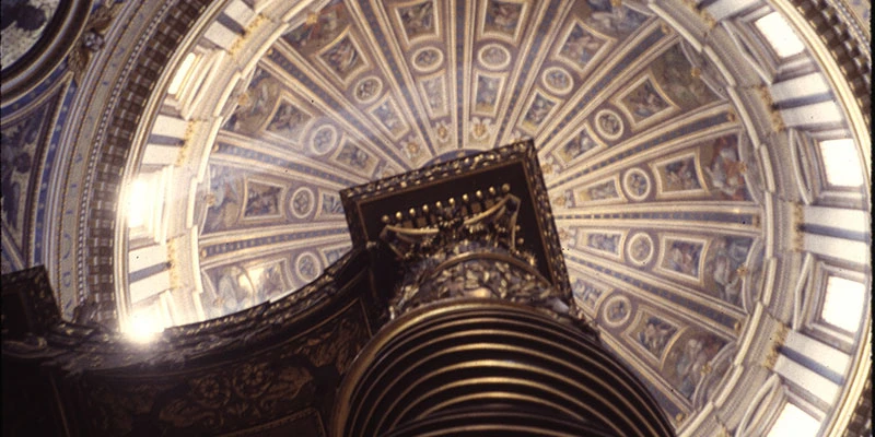 St peters look up baldchino