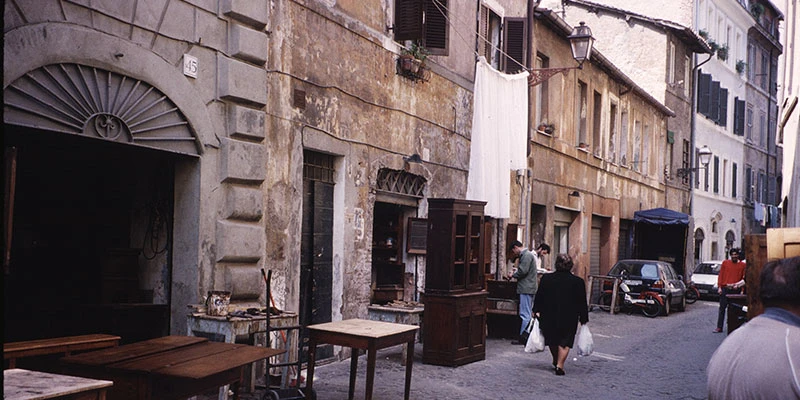 Alley with furniture shops