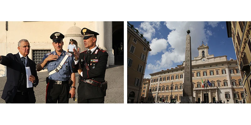 Police at Palazzo Montecitorio
