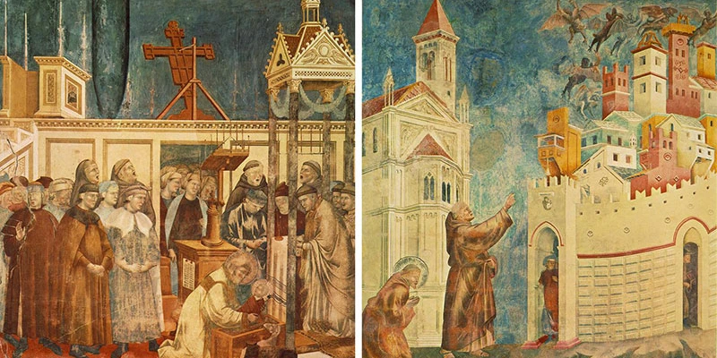 Giotto - Legend of St Francis - Exorcism of the Demons at Arezzo