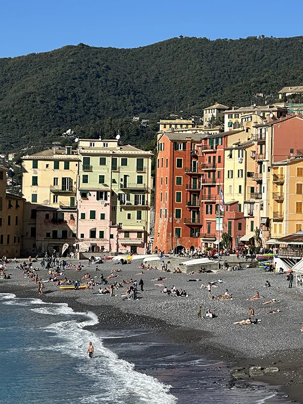 Camogli beach on the Ligurian coast