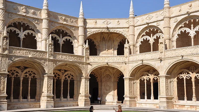 The two story cloister of the Jeronimos Monastery