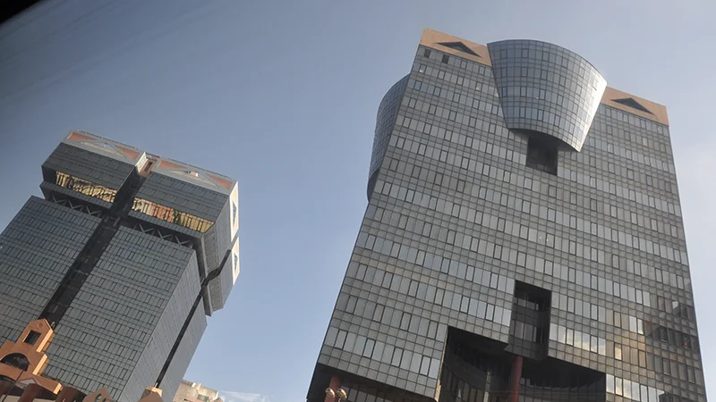Modern office tower in the newer districts of Lisbon