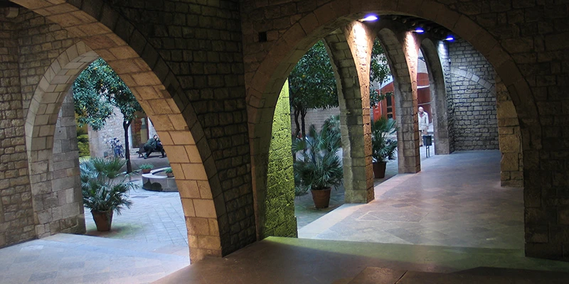 Historic courtyard and medieval architecture near the Royal Palace