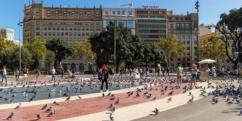 Passeig de Gràcia boulevard with Modernista architecture