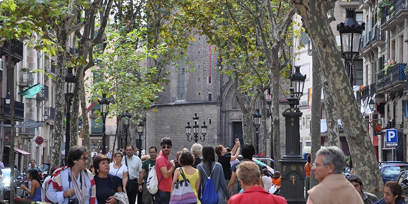 The Born district with its tree-lined streets and traditional Catalan atmosphere