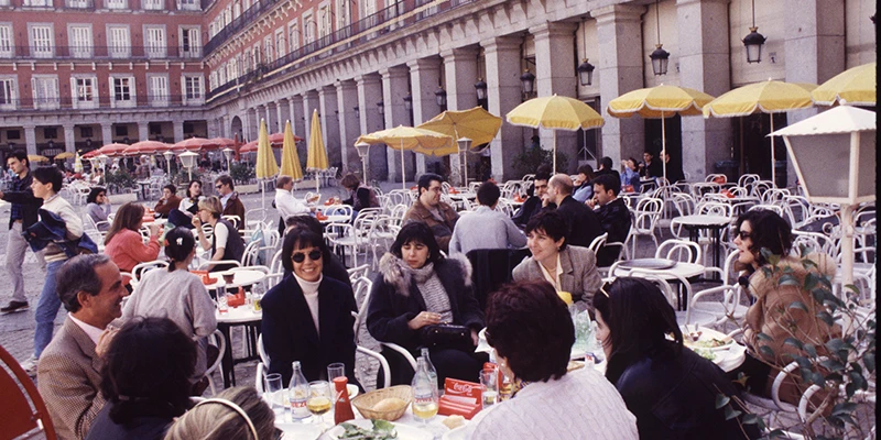 The plaza is a peaceful experience around 9am with majestic Spanish architecture