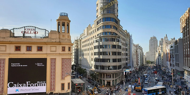 Gran Vía commercial street