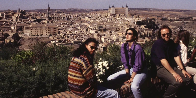 Classic panoramic view of Toledo from across the Tagus gorge