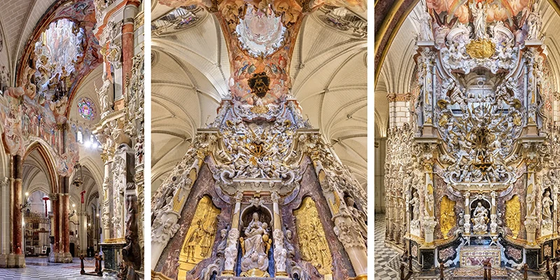 The Transparente, a Baroque sculptural masterpiece of marble, alabaster and gilded bronze in Toledo Cathedral
