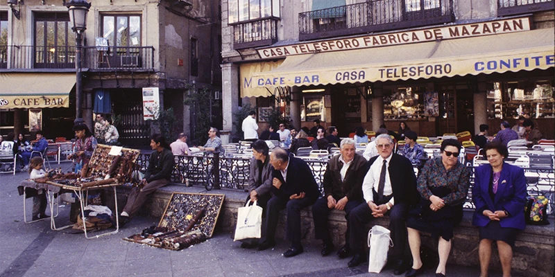 Plaza de Zocodover, the bustling main square of Toledo ringed with cafes